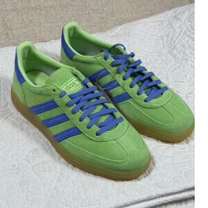 Adidas Women's 7.5 Green Blue Handball Spezial Lace Up Sneakers NIB Casual Shoes